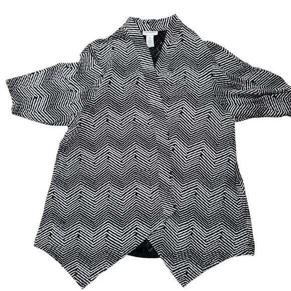 Catherine's Women's Plus Size 1X Asymmetrical Hem Open Front Cardigan Casual - Picture 6 of 7